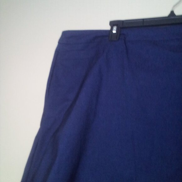 JMS Just My Size Skort Skirt 3X Women Elastic Waist Denim Look Faux Pockets Blue - Picture 11 of 14